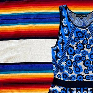 Cynthia Steffe Knit Floral Fit-and-Flare Dress Size M